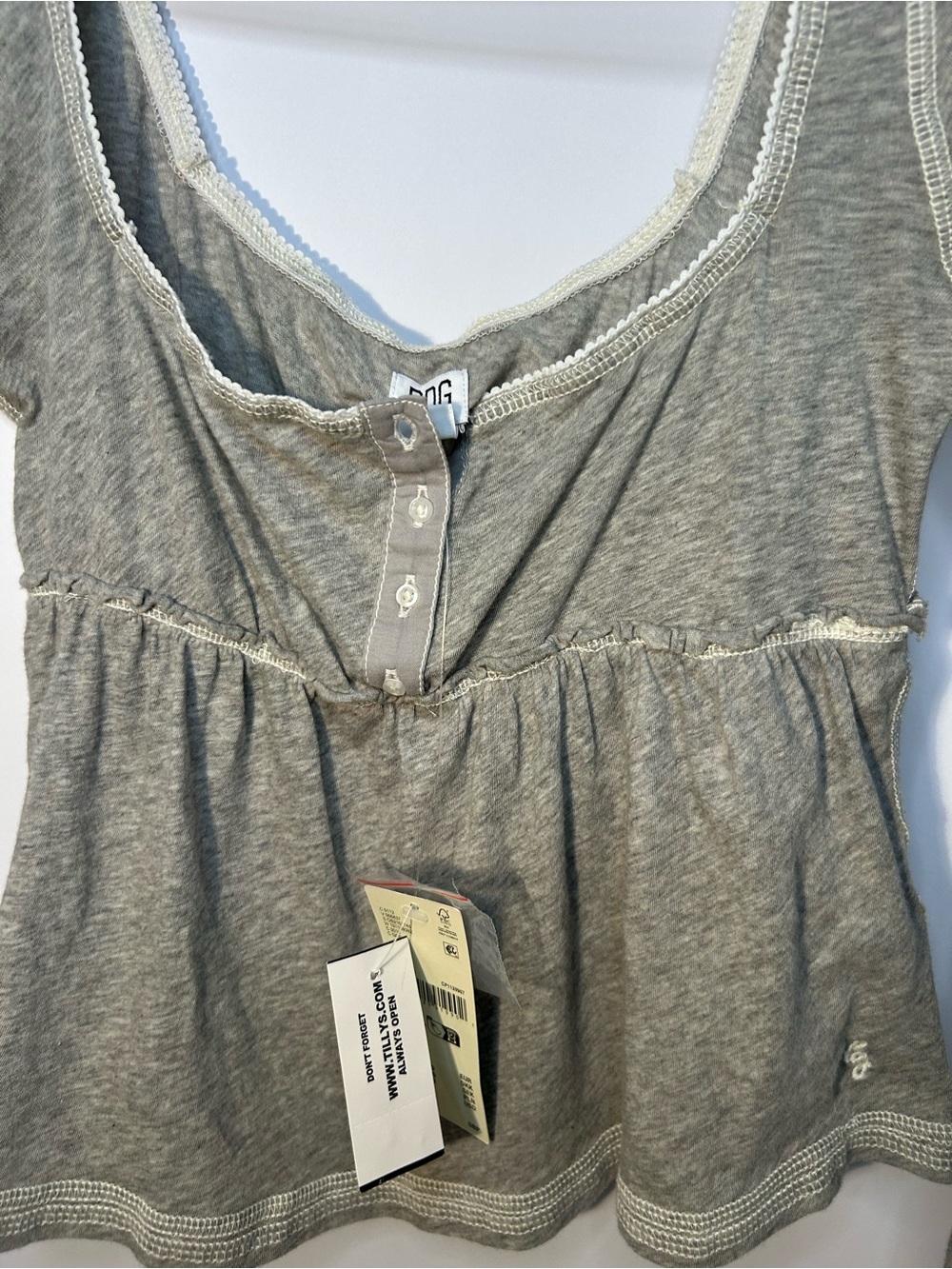Brand new long sleeve grey
BDG Urban Outfitters Brittney baby doll top - Picture 2 of 3